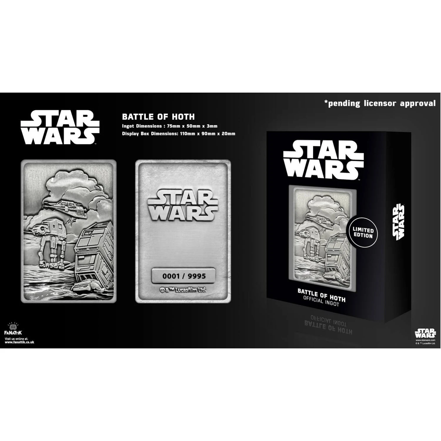 FANATTIK Star Wars Iconic Scene Collection Limited Edition Ingot - Battle For Hoth 6 FANATTIK Star Wars Iconic Scene Collection Limited Edition Ingot - Battle For Hoth - Image 4