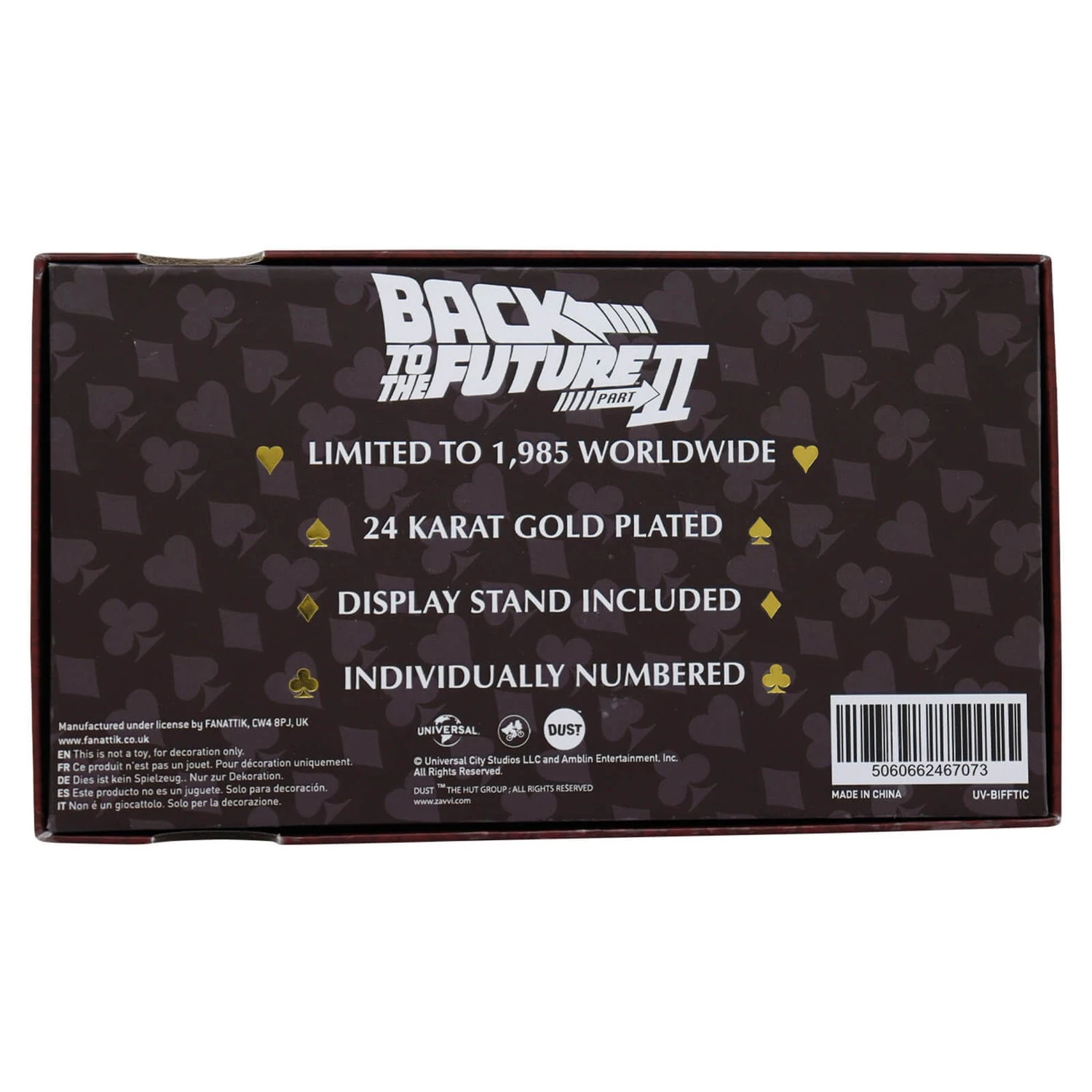 Back To The Future 24k Gold Plated Biff Tannen Museum Entrance Ticket Replica 4 Back To The Future 24k Gold Plated Biff Tannen Museum Entrance Ticket Replica - Image 2