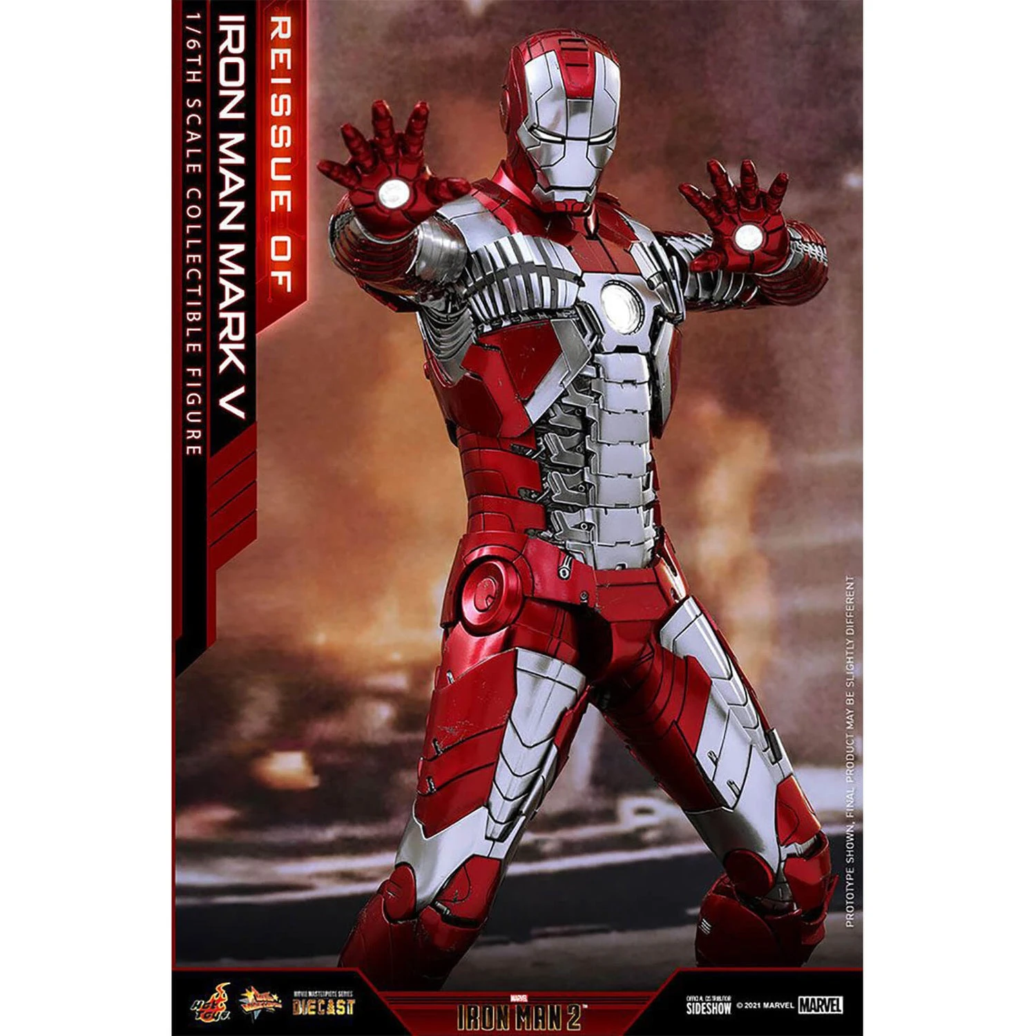 Hot Toys Iron Man 2 Movie Masterpiece Series Diecast Action Figure 1/6 Iron Man Mark V 32 Cm 7 Hot Toys Iron Man 2 Movie Masterpiece Series Diecast Action Figure 1/6 Iron Man Mark V 32 Cm - Image 5