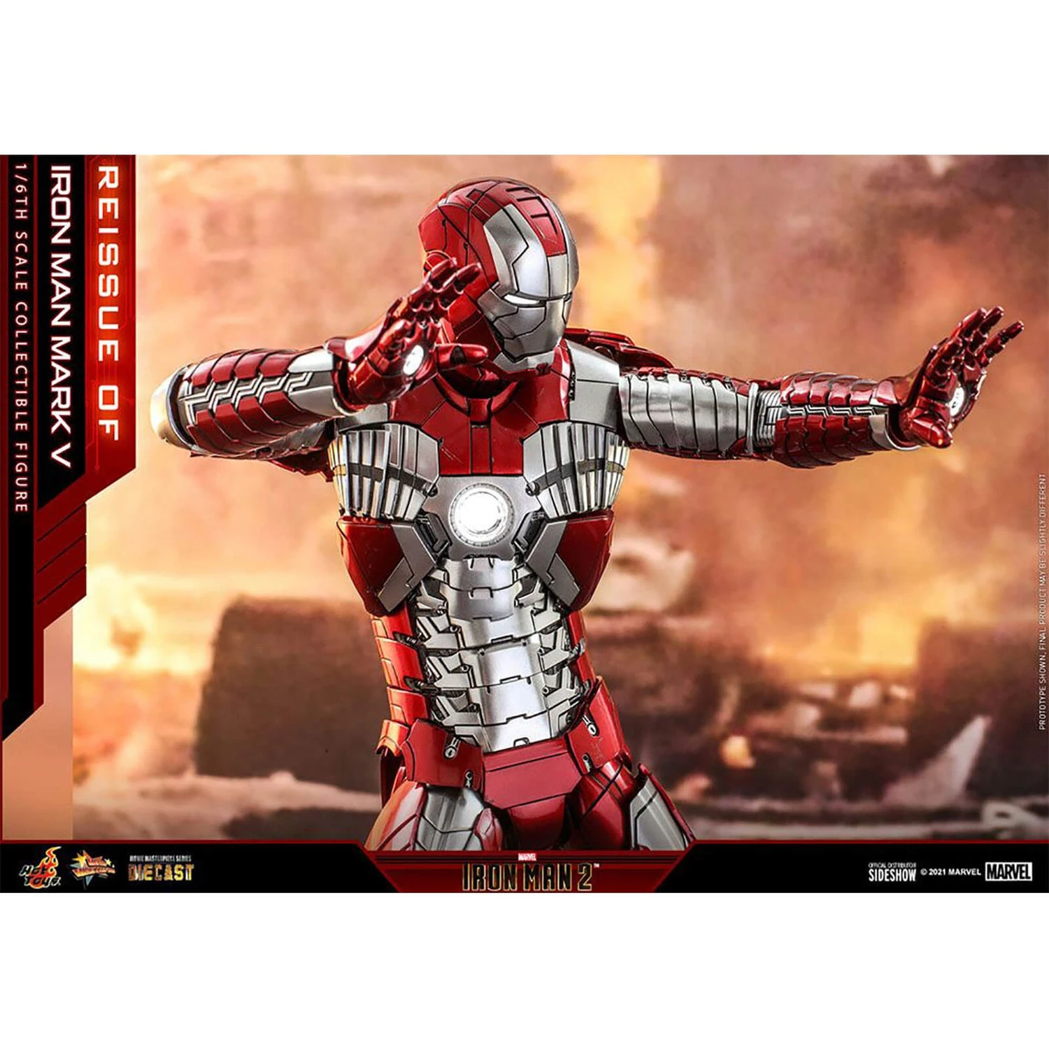 Hot Toys Iron Man 2 Movie Masterpiece Series Diecast Action Figure 1/6 Iron Man Mark V 32 Cm 10 Hot Toys Iron Man 2 Movie Masterpiece Series Diecast Action Figure 1/6 Iron Man Mark V 32 Cm - Image 8