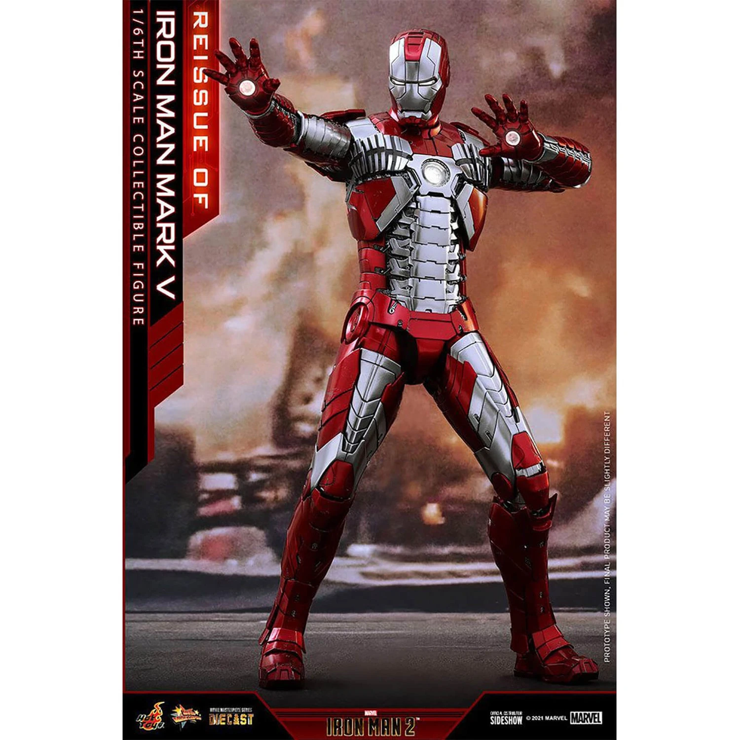 Hot Toys Iron Man 2 Movie Masterpiece Series Diecast Action Figure 1/6 Iron Man Mark V 32 Cm 4 Hot Toys Iron Man 2 Movie Masterpiece Series Diecast Action Figure 1/6 Iron Man Mark V 32 Cm - Image 2