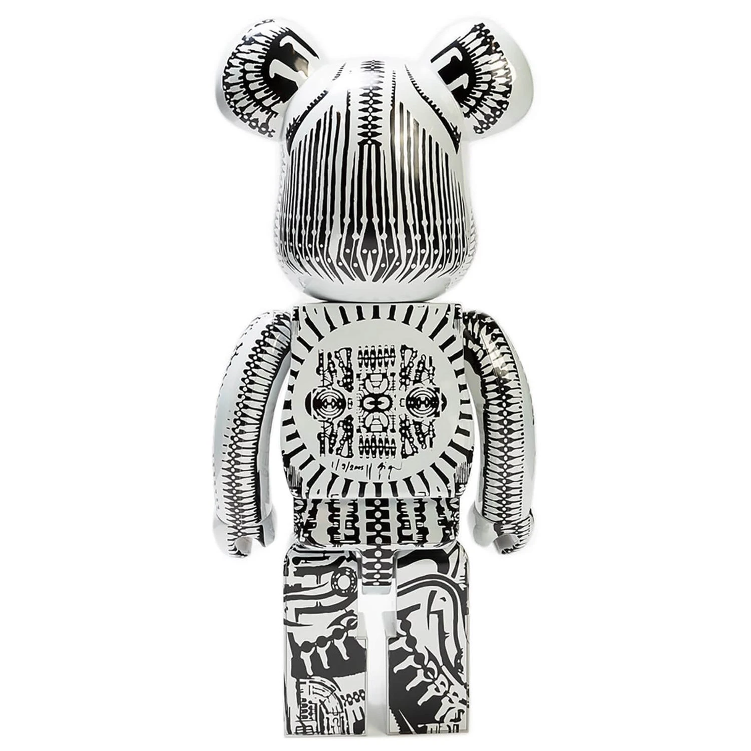 Medicom Bearbrick 1000% H.R. Giger White Figure 4 Medicom Bearbrick 1000% H.R. Giger White Figure - Image 2