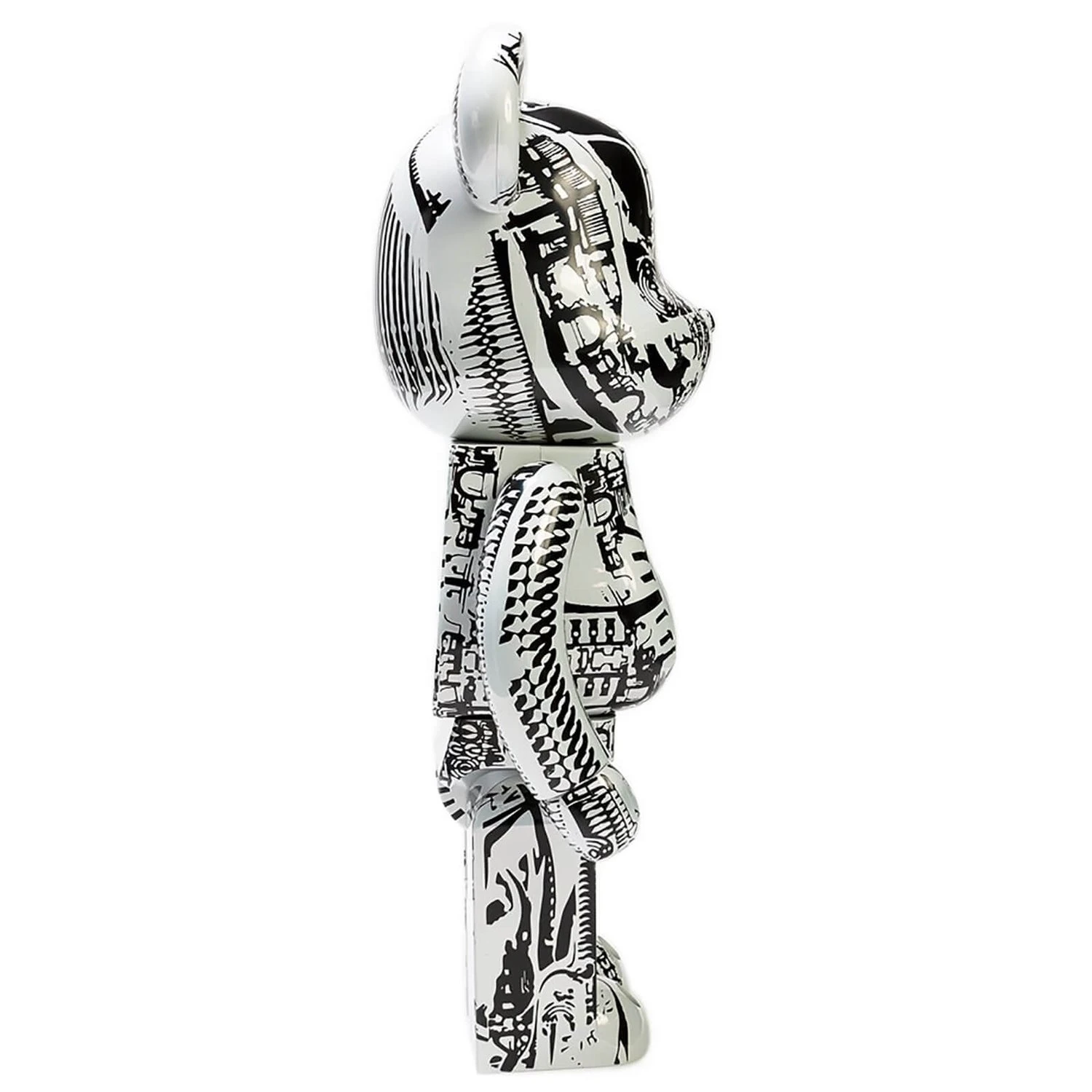Medicom Bearbrick 1000% H.R. Giger White Figure 5 Medicom Bearbrick 1000% H.R. Giger White Figure - Image 3