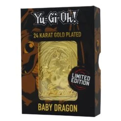 Fanattik Yu-Gi-Oh! Baby Dragon 24K Gold Plated Limited Edition Collectible Metal Card -Action Figures Shop 13127367 2104870012467207