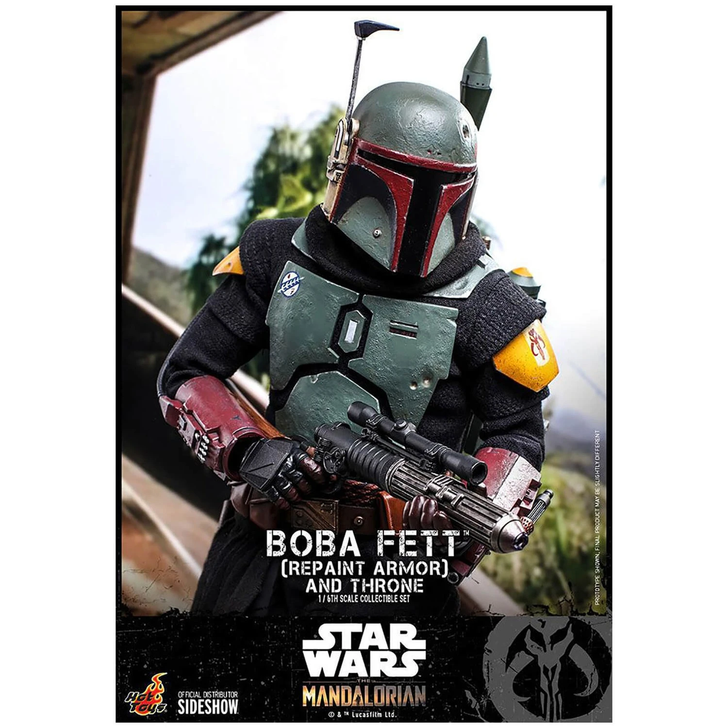 Hot Toys Star Wars The Mandalorian Action Figure 1/6 Boba Fett (Repaint Armor) And Throne 30 Cm 11 Hot Toys Star Wars The Mandalorian Action Figure 1/6 Boba Fett (Repaint Armor) And Throne 30 Cm - Image 9