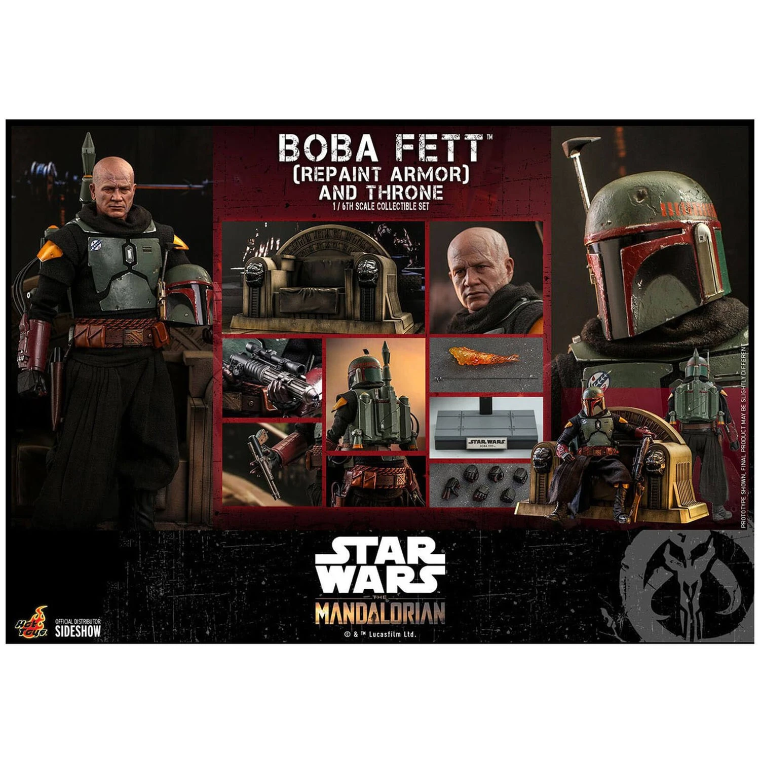 Hot Toys Star Wars The Mandalorian Action Figure 1/6 Boba Fett (Repaint Armor) And Throne 30 Cm 22 Hot Toys Star Wars The Mandalorian Action Figure 1/6 Boba Fett (Repaint Armor) And Throne 30 Cm - Image 20
