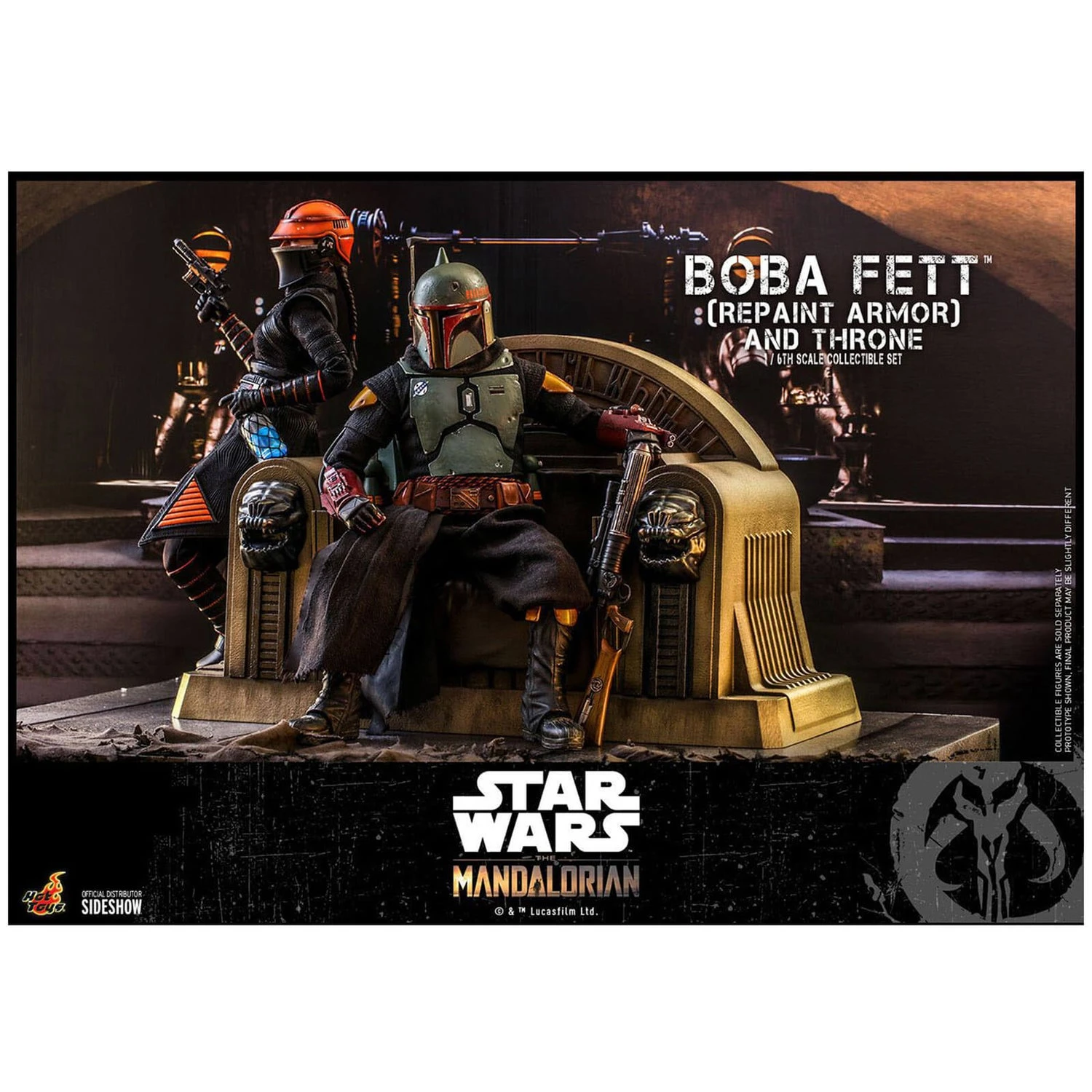 Hot Toys Star Wars The Mandalorian Action Figure 1/6 Boba Fett (Repaint Armor) And Throne 30 Cm 6 Hot Toys Star Wars The Mandalorian Action Figure 1/6 Boba Fett (Repaint Armor) And Throne 30 Cm - Image 4