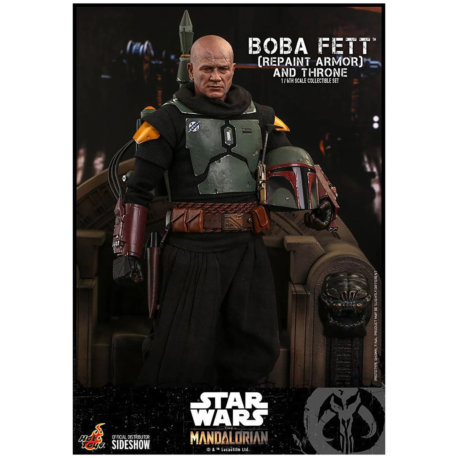 Hot Toys Star Wars The Mandalorian Action Figure 1/6 Boba Fett (Repaint Armor) And Throne 30 Cm 8 Hot Toys Star Wars The Mandalorian Action Figure 1/6 Boba Fett (Repaint Armor) And Throne 30 Cm - Image 6