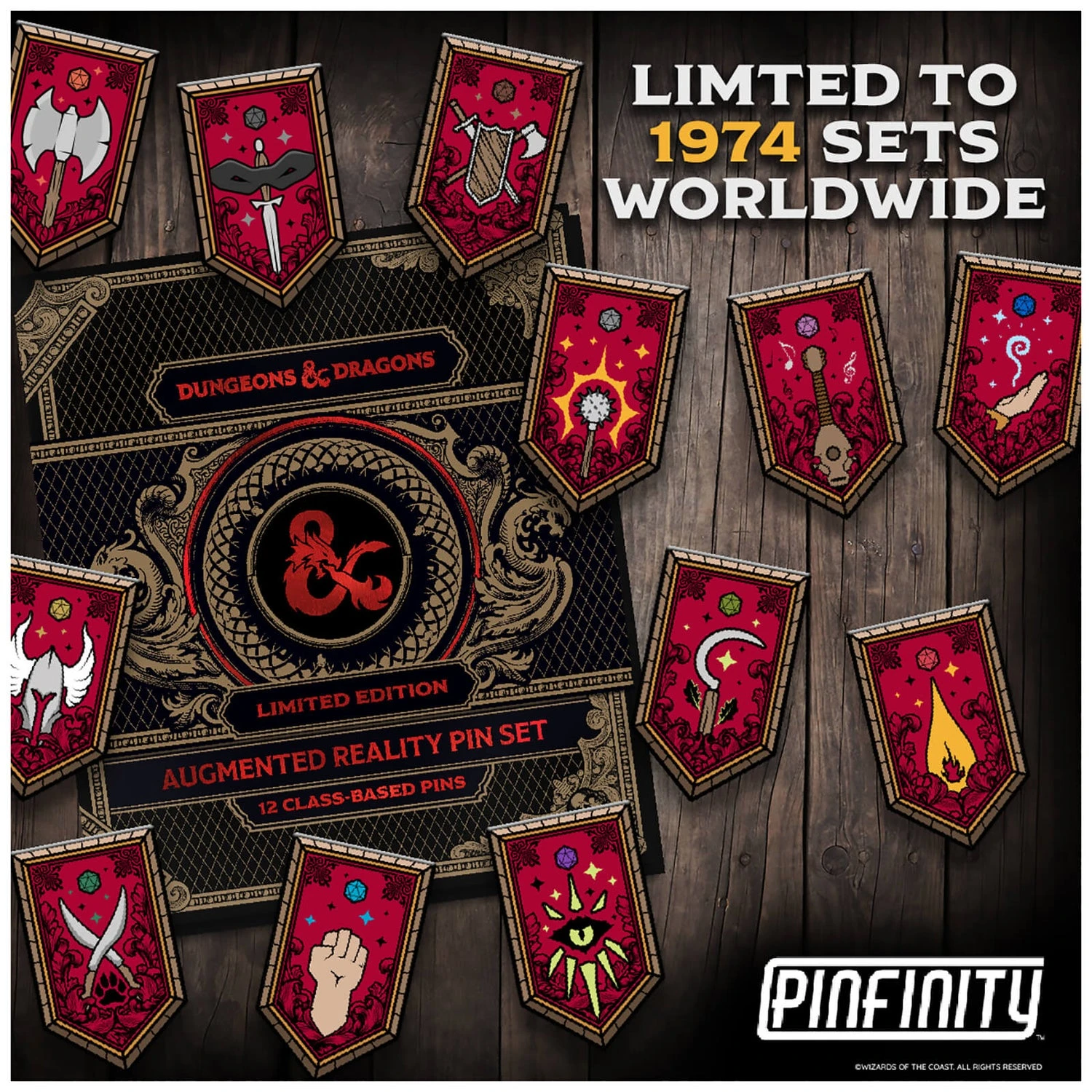 Pinfinity Dungeons And Dragons 12 Class Augmented Reality Pin Set Limited Edition 5 Pinfinity Dungeons And Dragons 12 Class Augmented Reality Pin Set Limited Edition - Image 3