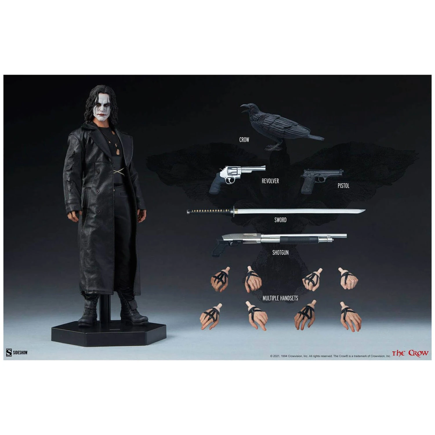 Sideshow The Crow Action Figure 1/6 The Crow 30 Cm 14 Sideshow The Crow Action Figure 1/6 The Crow 30 Cm - Image 12