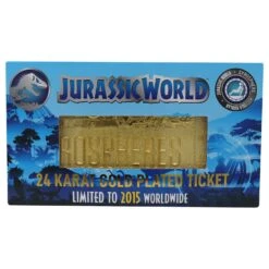 Fanattik Jurassic World 24k Gold Plated Gyrosphere Ticket -Action Figures Shop 13646556 5614933243378650