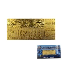 Fanattik Jurassic World 24k Gold Plated Gyrosphere Ticket -Action Figures Shop 13646556 8004933243331406