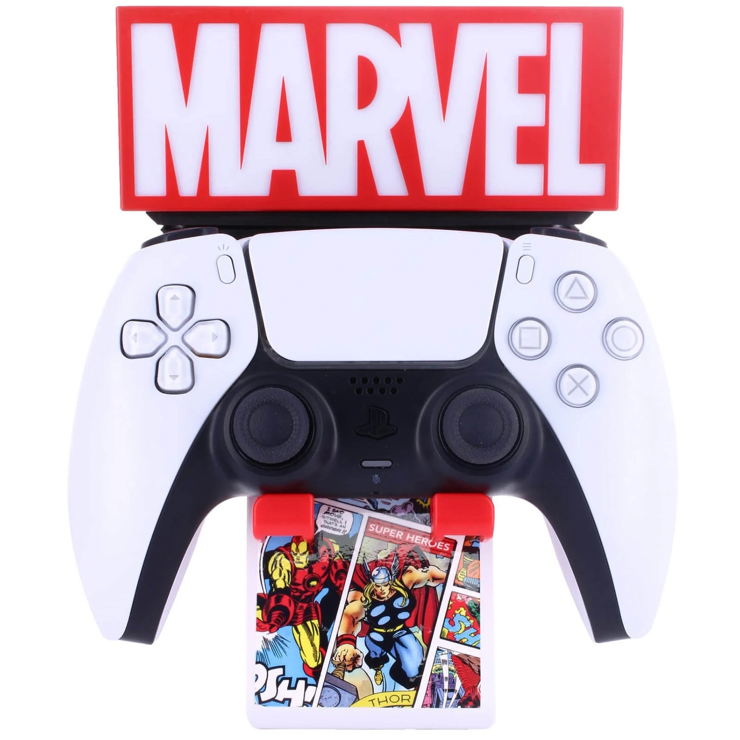 Cable Guys Marvel Red Logo Light Up Ikon Controller And Smartphone Stand 4 Cable Guys Marvel Red Logo Light Up Ikon Controller And Smartphone Stand - Image 2