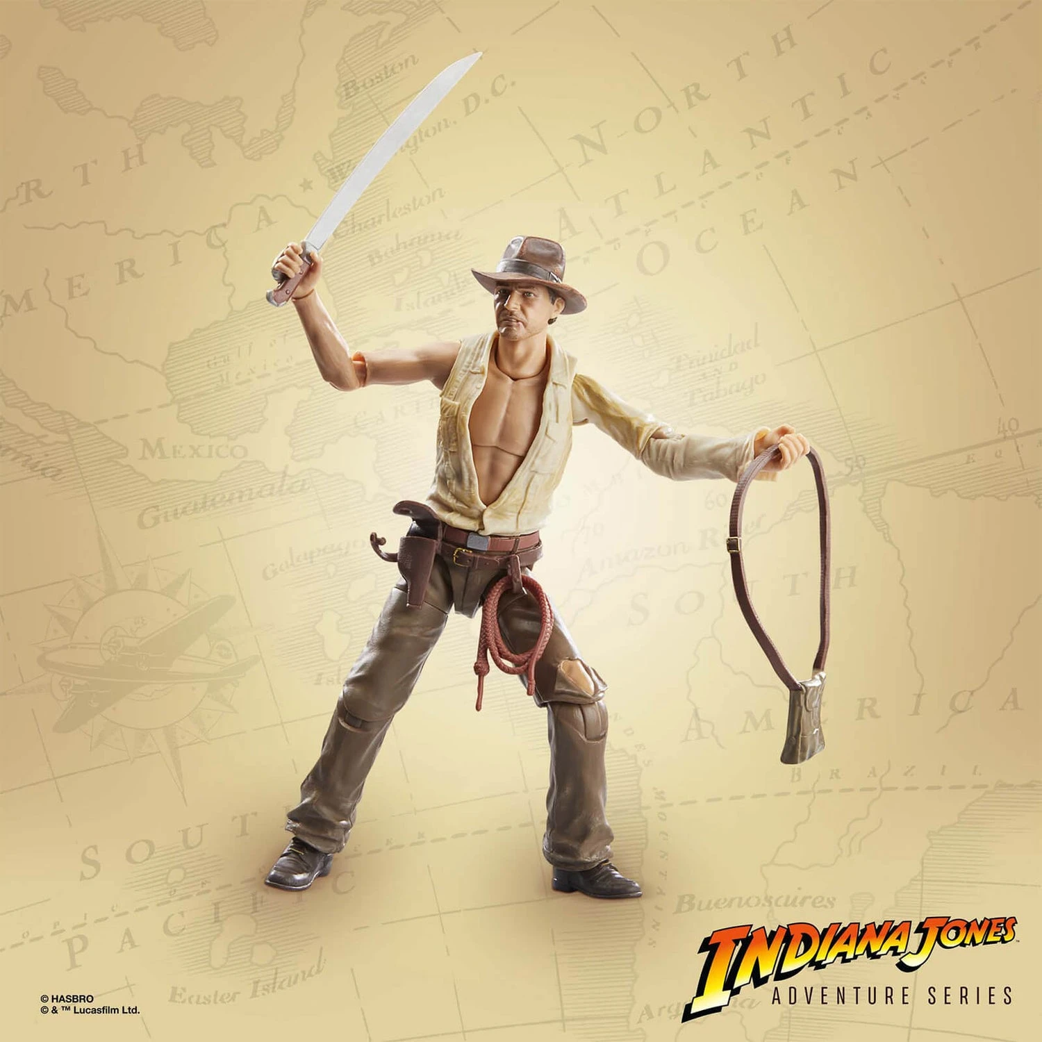 Hasbro Indiana Jones Adventure Series Indiana Jones (Temple Of Doom) Action Figure 6 Hasbro Indiana Jones Adventure Series Indiana Jones (Temple Of Doom) Action Figure - Image 4