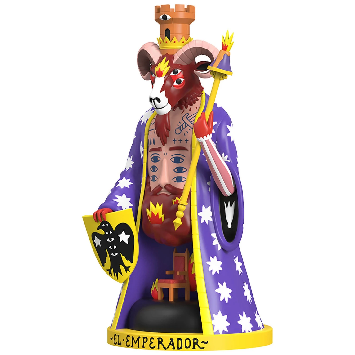 Mighty Jaxx El Emperador By Ricardo Cavolo 10" Collectible Figure 4 Mighty Jaxx El Emperador By Ricardo Cavolo 10" Collectible Figure - Image 2