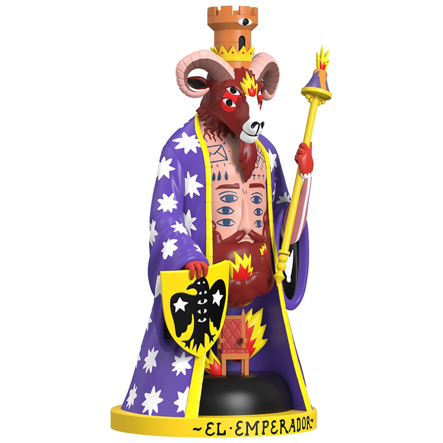 Mighty Jaxx El Emperador By Ricardo Cavolo 10" Collectible Figure 10 Mighty Jaxx El Emperador By Ricardo Cavolo 10" Collectible Figure - Image 8